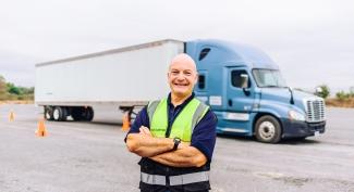 CDL Instructor in front of Diesel Truck