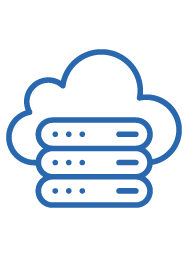 database stack and cloud icon
